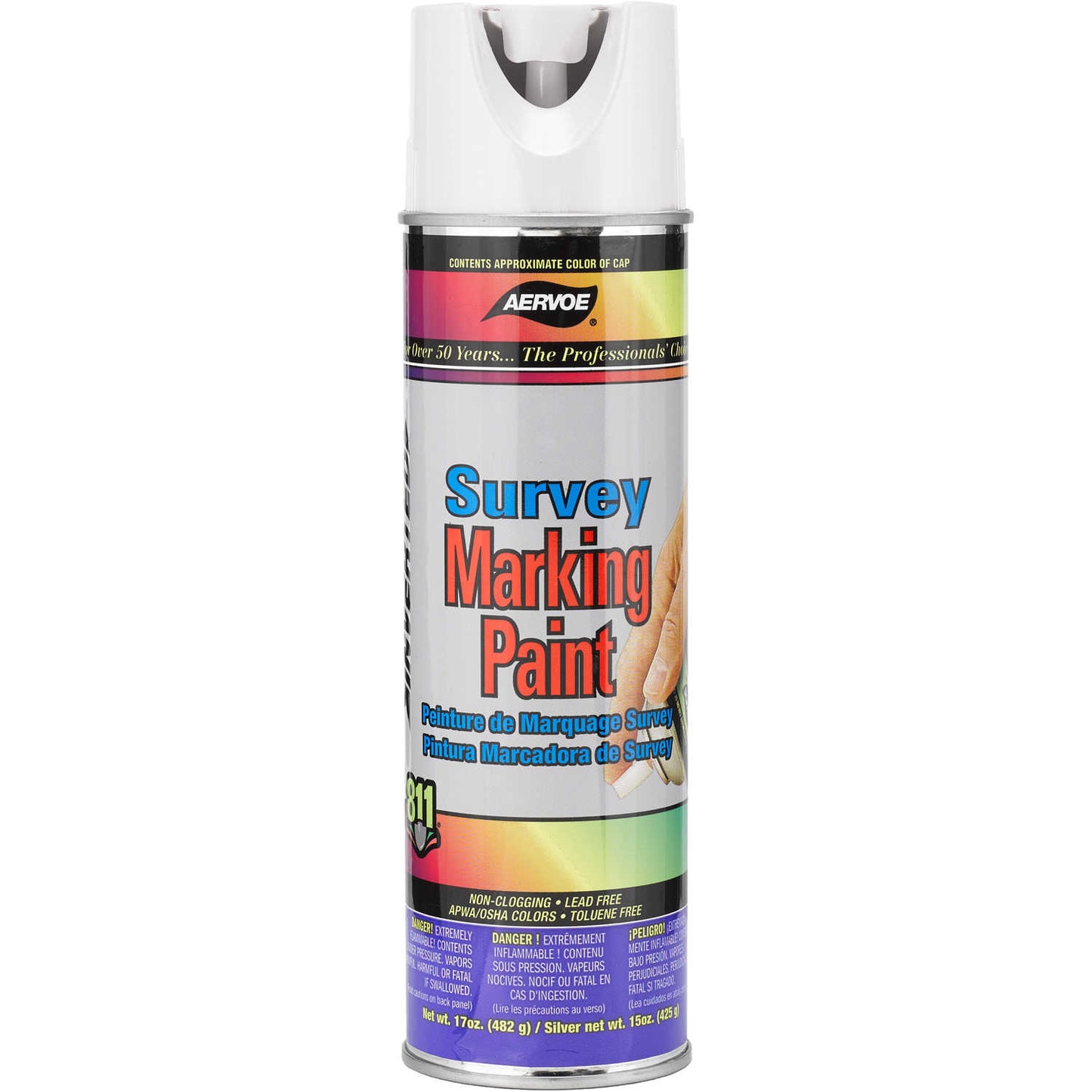 Aervoe Surveyor Marking Paint Inverted Tip (12 Cans per 1 Case)