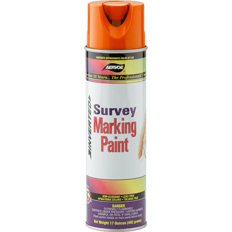 Aervoe Survey Marking Paint Inverted Tip (12 Cans per 1 Case) - One MC Solutions