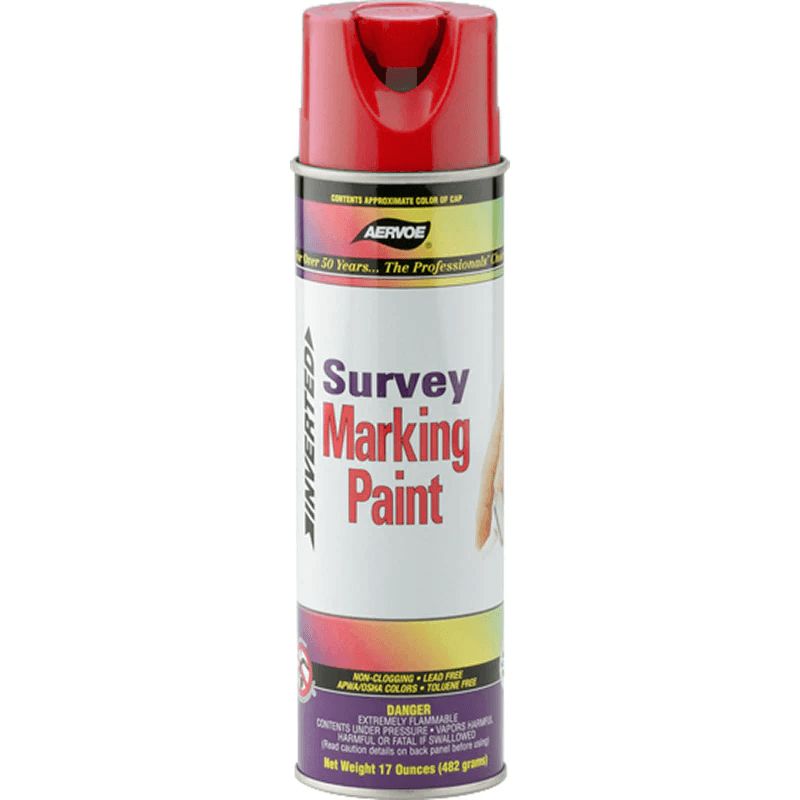 Aervoe Survey Marking Paint Inverted Tip (12 Cans per 1 Case) - One MC Solutions