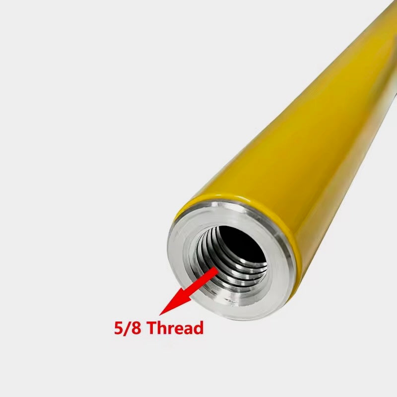 bottom female 5-8in threads closeup -OneMC Prism Pole Extension 1ft x 1.00in