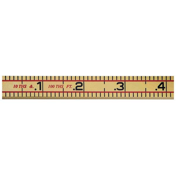 Enginner Tenth Ruler 6FT Rhino Engineer's Folding Ruler 10ths & Inches - Surveyor's Ruler ...