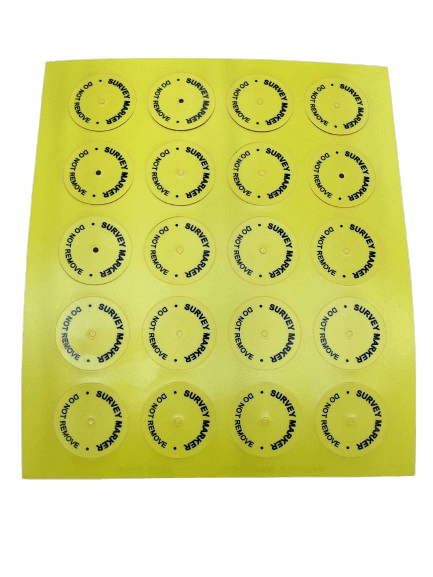 Parker Davis Hub Disc Survey Markers (100 markers - 5 sheets of 20) - One MC Solutions