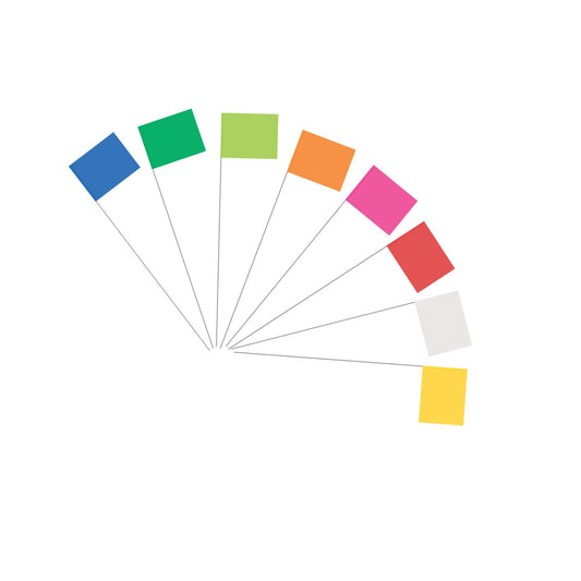 SitePro Stake Marking Flags Solid Color - 4in x 5in x 30in (19-F4530) - 100 flags/ea - One MC Solutions