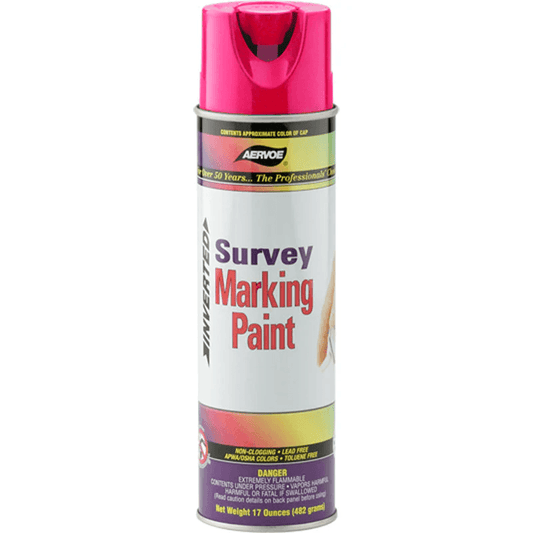 Aervoe Survey Marking Paint Inverted Tip (12 Cans per 1 Case) - One MC Solutions