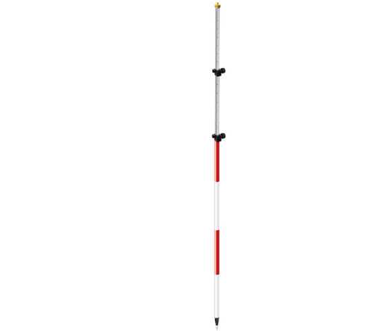 SitePro Twist-Lock Prism Pole 12ft - Red/White